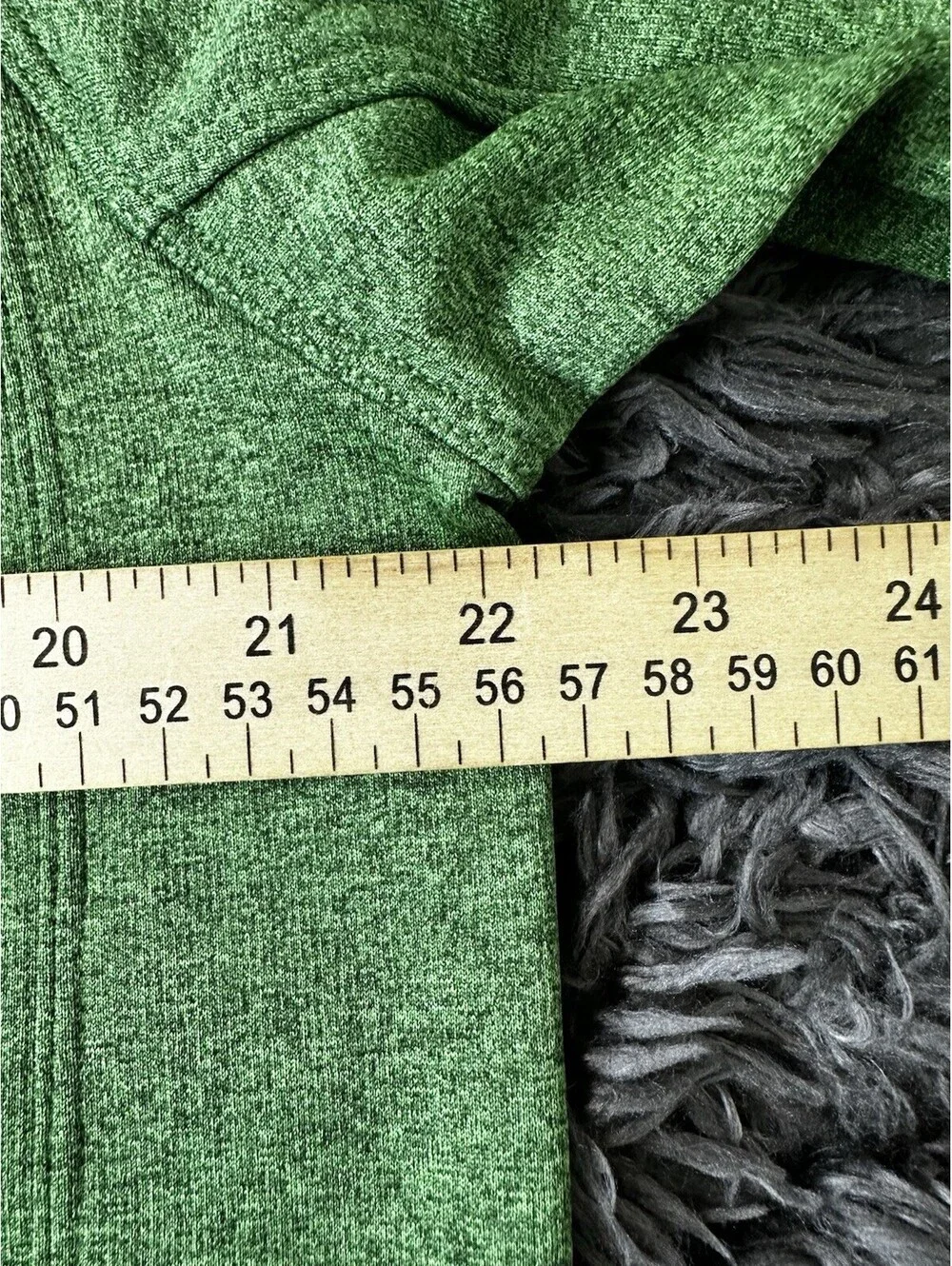 The North Face Mens L Green Heathered 1/4 Zip Fleece Pullover Sweater